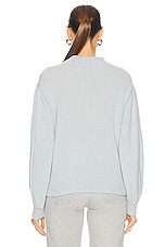 The Elder Statesman Heavy Balloon Pullover Sweater in Bluebelle, view 3, click to view large image.