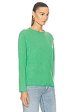 The Elder Statesman Tranquility Roll Crew Sweater in Midori, view 2, click to view large image.