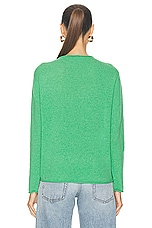 The Elder Statesman Tranquility Roll Crew Sweater in Midori, view 3, click to view large image.