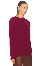 The Elder Statesman Malibu Crew Sweater in Merlot, view 2, click to view large image.