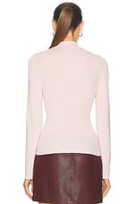 The Elder Statesman Delicash Turtleneck Top in Baby Pink, view 3, click to view large image.