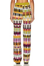 The Elder Statesman Block Rib Canyon Pant in Multicolor, view 3, click to view large image.