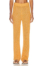 The Elder Statesman Como Cross Net Pant in Gold Speckle, view 1, click to view large image.