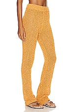 The Elder Statesman Como Cross Net Pant in Gold Speckle, view 2, click to view large image.