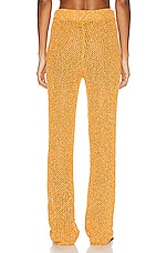The Elder Statesman Como Cross Net Pant in Gold Speckle, view 3, click to view large image.