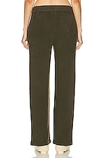 The Elder Statesman Lounge Pant in Olive, view 3, click to view large image.