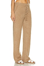 The Elder Statesman Lounge Pant in Camel, view 2, click to view large image.