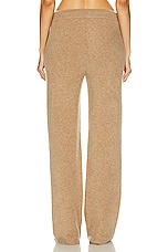 The Elder Statesman Lounge Pant in Camel, view 3, click to view large image.