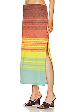 The Elder Statesman Nimbus Ombre Skirt in Multi, view 4, click to view large image.
