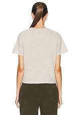 The Elder Statesman Knit Short Sleeve Top in White, view 3, click to view large image.