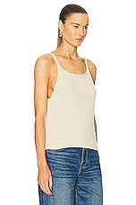 The Elder Statesman Strappy Tank Top in White, view 2, click to view large image.