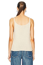 The Elder Statesman Strappy Tank Top in White, view 3, click to view large image.