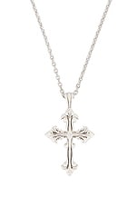 Emanuele Bicocchi Avelli Cross Necklace in Sterling Silver, view 2, click to view large image.