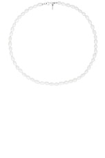 Emanuele Bicocchi Baroque Pearl Necklace in White & Silver, view 1, click to view large image.