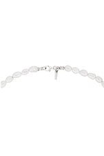 Emanuele Bicocchi Baroque Pearl Necklace in White & Silver, view 3, click to view large image.