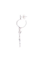 Emanuele Bicocchi Fleury Cross Earring in Silver, view 2, click to view large image.