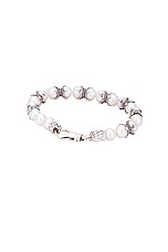 Emanuele Bicocchi Large Pearl Bracelet in White, view 2, click to view large image.