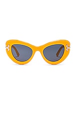 Emilio Pucci Cat Eye Acetate Sunglasses in Yellow, view 1, click to view large image.