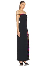 Emilio Pucci Maxi Dress With Slit in Nero, view 2, click to view large image.
