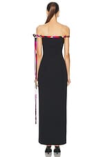 Emilio Pucci Maxi Dress With Slit in Nero, view 4, click to view large image.
