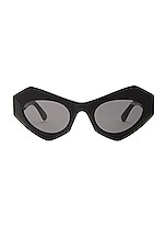 Emilio Pucci Geometric Sunglasses in Black, view 1, click to view large image.