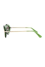 Emilio Pucci Oval Sunglasses in Shiny Light Green, view 3, click to view large image.
