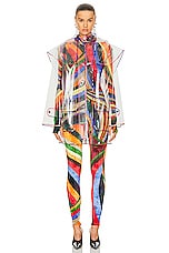 Emilio Pucci Transparent Polyurethane Raincoat in TRASPARENTE, view 4, click to view large image.
