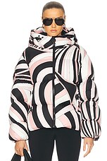 Emilio Pucci Down Jacket in Nero & Rosa | FWRD