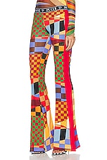Emilio Pucci Jersey Sport Trousers in ARANCIO & VERDE, view 3, click to view large image.