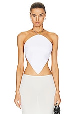 Emilio Pucci Halter Crop Top in Bianco | FWRD