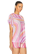 Emilio Pucci Sheer Top in Rosa, view 2, click to view large image.