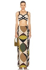 Emilio Pucci Crop Tank Top in Corda, view 4, click to view large image.