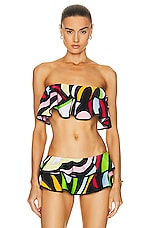 送料込/関税込■EMILIO PUCCI■フリルバンドゥビキニトップ Emilio Pucci ビキニトップ - Nero & Rosso | FWRD