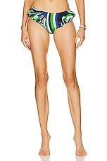 Emilio Pucci Bikini Bottom in Verde & Avio, view 1, click to view large image.