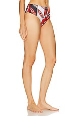 Emilio Pucci Bikini Bottom in Arancio & Rosso, view 2, click to view large image.