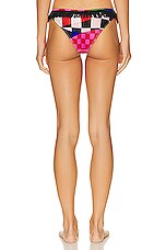 Emilio Pucci Lycra Bikini Panties in Blu & Fuxia, view 3, click to view large image.