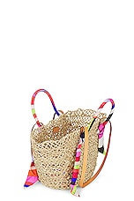 Emilio Pucci Basket Tote Bag in Naturale Aranc & Rosa, view 5, click to view large image.