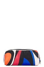 Emilio Pucci Medium Beauty Case in Blue & Fuchsia, view 2, click to view large image.