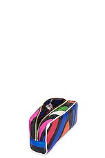 Emilio Pucci Medium Beauty Case in Blue & Fuchsia, view 4, click to view large image.