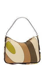 Emilio Pucci Shoulder Bag in Khaki & Muschio, view 3, click to view large image.