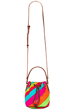 Emilio Pucci Drawstring Pouch Bag in Arancio & Fuxia, view 1, click to view large image.
