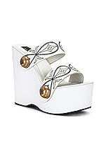 Emilio Pucci Wedge Sandal in Bianco, view 2, click to view large image.