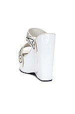 Emilio Pucci Wedge Sandal in Bianco, view 3, click to view large image.