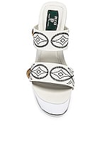 Emilio Pucci Wedge Sandal in Bianco, view 4, click to view large image.