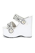 Emilio Pucci Wedge Sandal in Bianco, view 5, click to view large image.