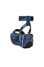 Emilio Pucci Wedge Sandal in Blu & Celeste, view 3, click to view large image.