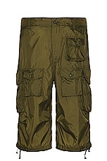Engineered Garments Fa Short in Olive, view 1, click to view large image.