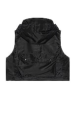 Engineered Garments Hooded Short Vest in Black, view 2, click to view large image.