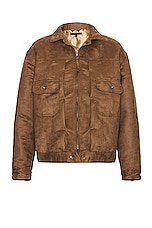 Engineered Garments Trucker Jacket in Khaki, view 1, click to view large image.
