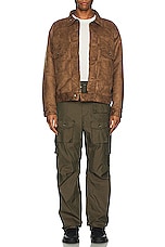 Engineered Garments Trucker Jacket in Khaki, view 4, click to view large image.